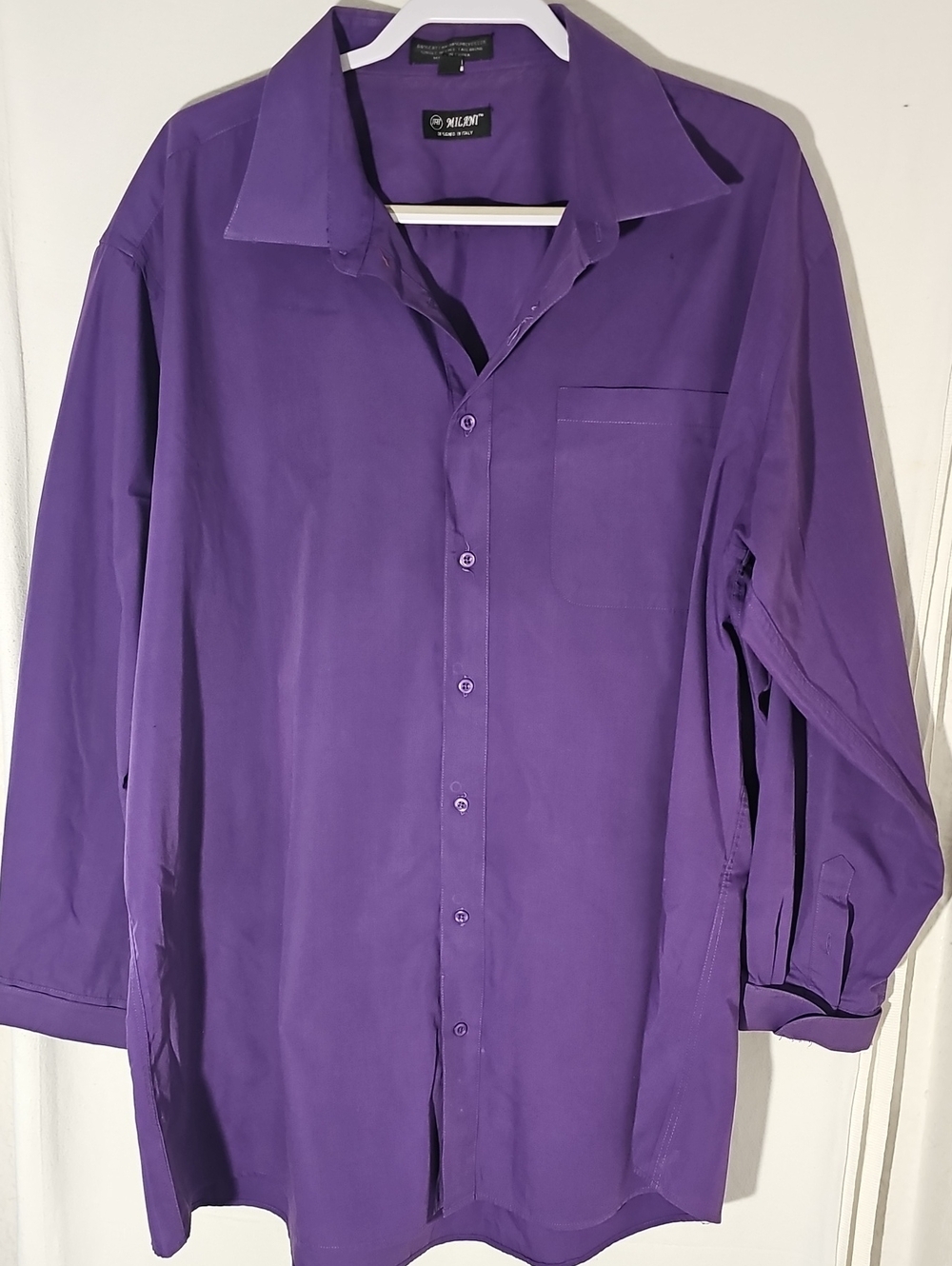 Milani Purple Men's Long-Sleeve Dress Shirt